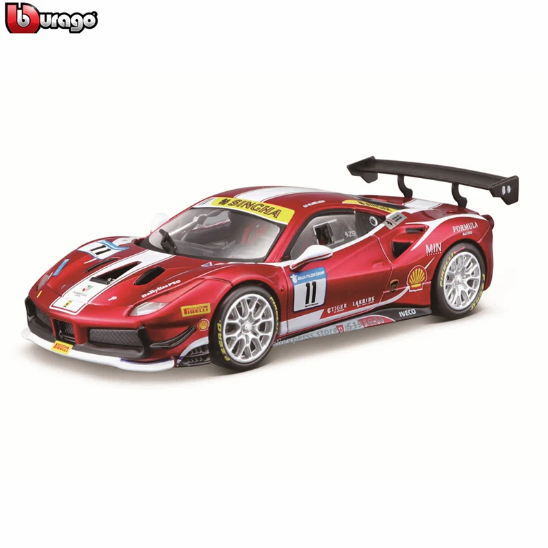 

Bburago 1:24 Ferrari 488 Challenge Car Model Die Cast Metal Model Collection Toy Boyfriend Gift Alloy Simulation