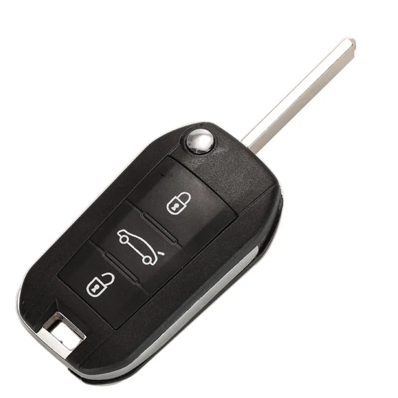Jingyuqin 10 шт. пульт дистанционного ключа оболочки HU83 для peugeot 508 208 2008 308 3008 5008 Citroen C3 C4 C4L Elysee брелок 3 кнопки