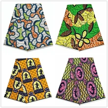 Хлопок настоящий воск ткань Анкара африканская вощеная ткань принтом голландский восковой, высокое качество, комплект к платью; вечерние Швейные материалы HV