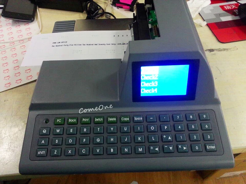 DY- Checkwriter чековый принтер английский чековый принтер Гонконг Малайзия Сингапур Автоматическая Чековая машина 1 шт