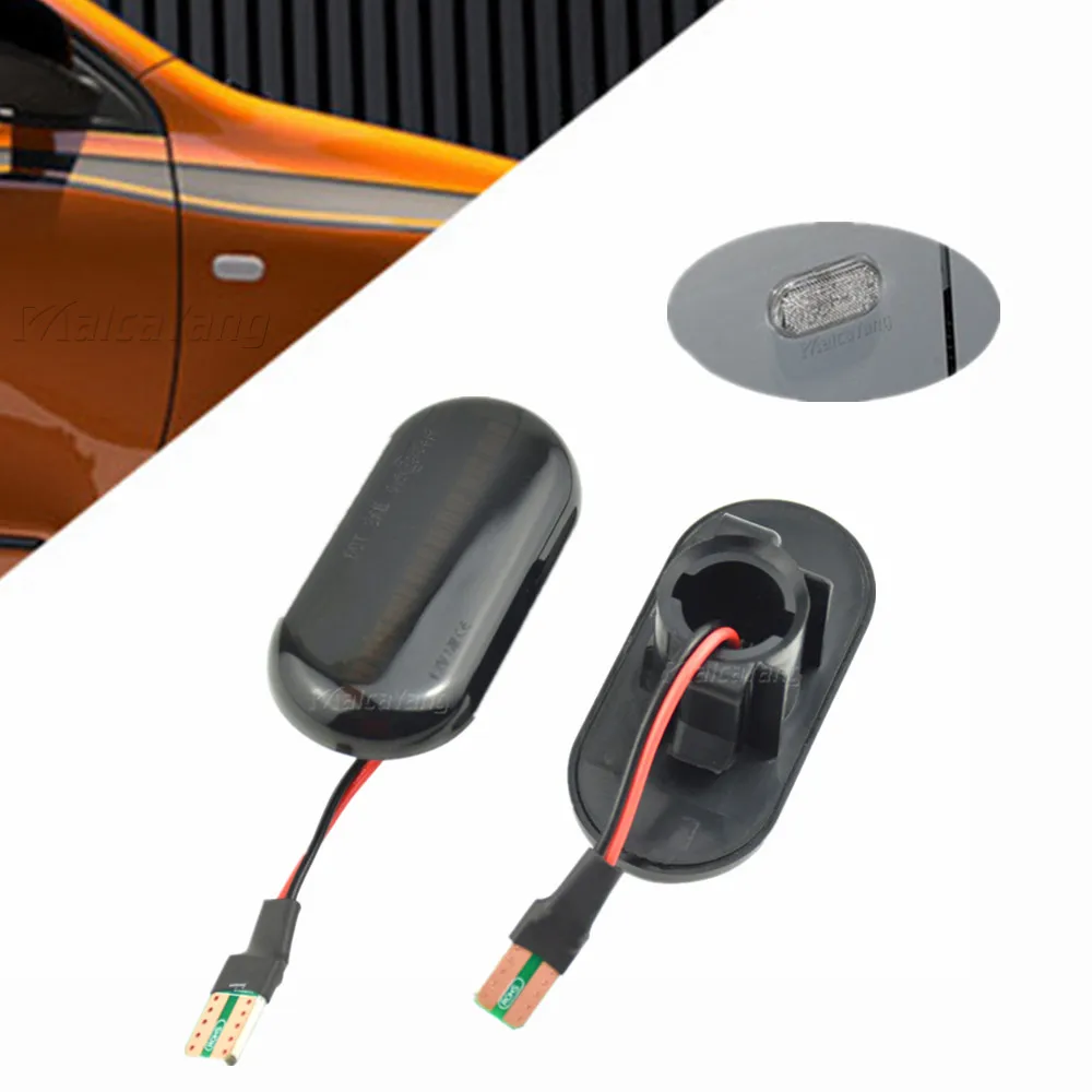 

Dynamic Flowing LED Turn Signals Blinker Indicator Side Marker Light For Renault Megane Dacia Duster Dokker Nissan Opel Fortwo