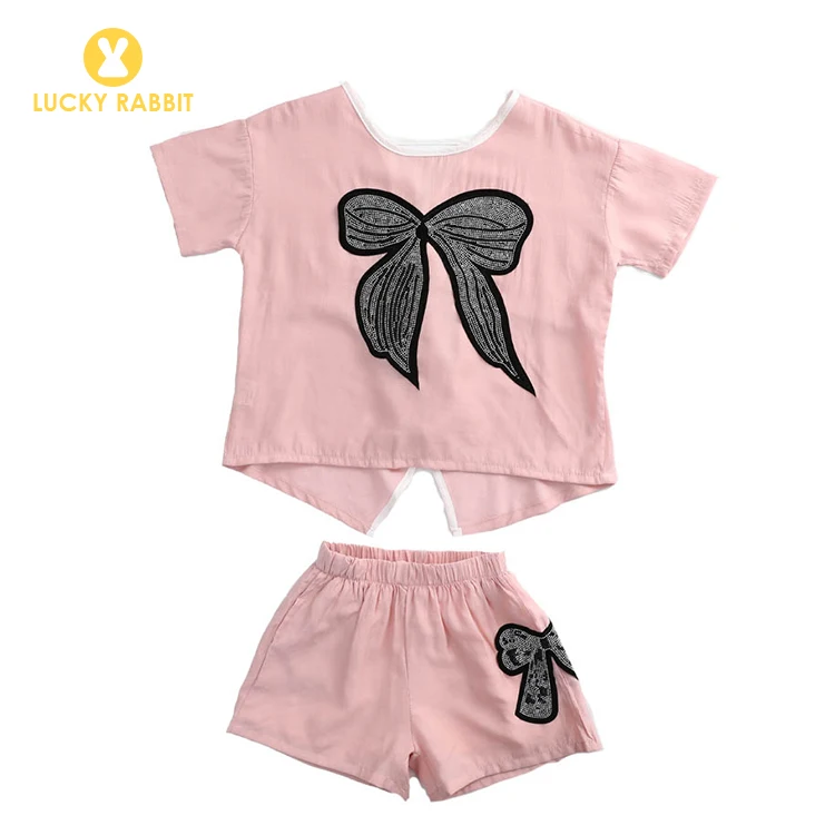 Fashionable Girl Loose Blouse Clothes Set Girls Cute Summer Fashion 2Pcs Kid Clothing Set Outfits For Girls