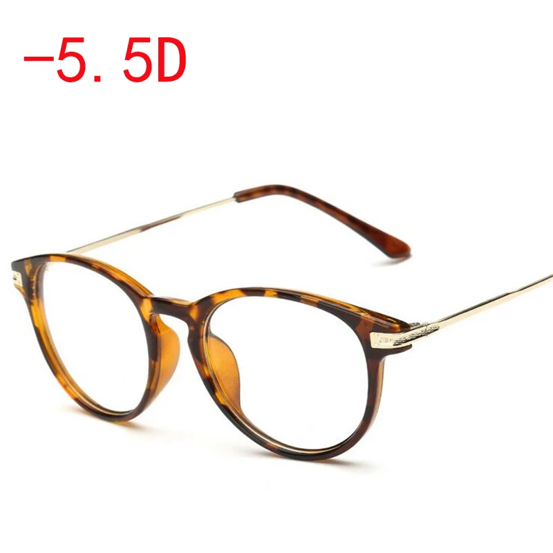 myopia 550 Ретро очки в черной оправе трендовые студенческие очки для близорукости женские мужские-100-150-200-250-300-350-400-450-500-550-600 - Цвет оправы: myopia 550