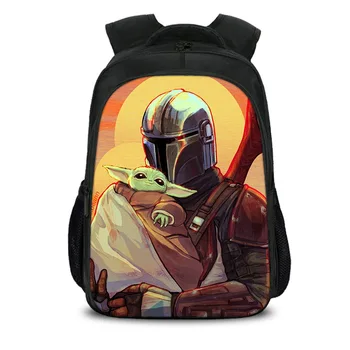 

Fashion printing Cos Star Wars Backpack Male Female Students Yoda Wookiee schoolbag Mochila Negra Mujer Teenage Girl Backpacks