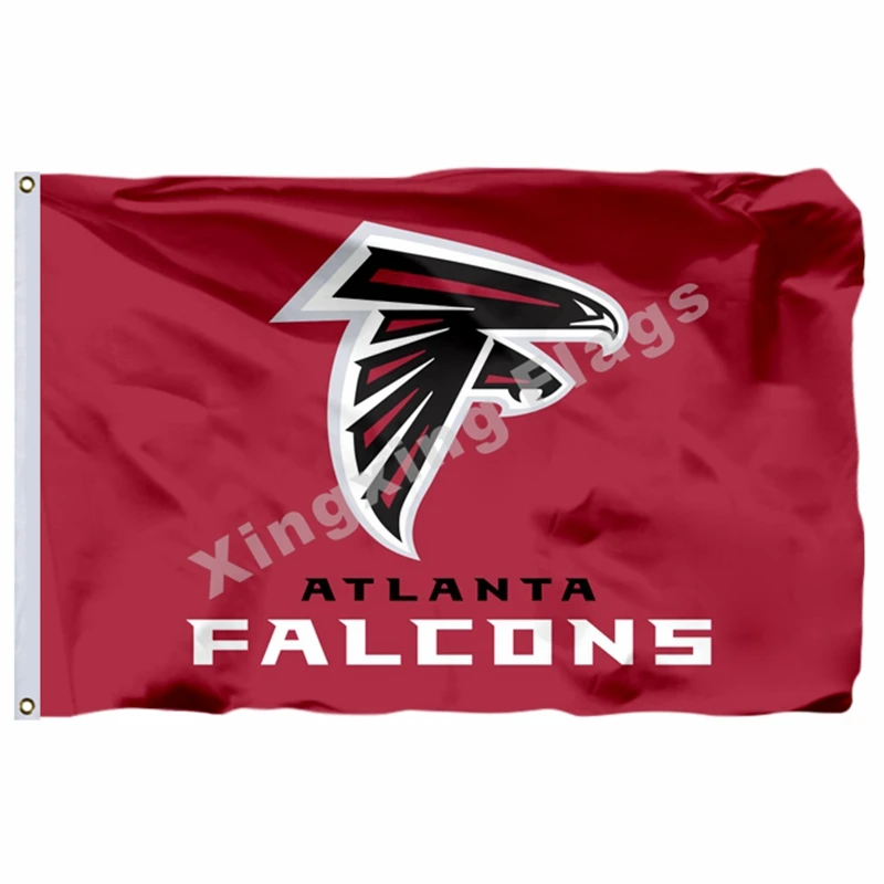 Флаг с надписью Atlanta Falcons, 3 фута x 5 футов, полиэстеровый флаг с надписью Atlanta Falcons, размер № 4, 90X150 см, пользовательский флаг - Цвет: F2