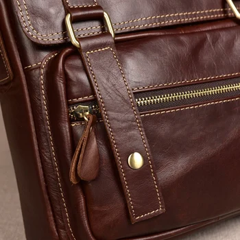 

New Brand Men'S Bag Male Handbag Vertical Male Totes Shoulder Bag Messenger Bags Retro Cowhide Leather Men Bag Man'S Clutch Dark