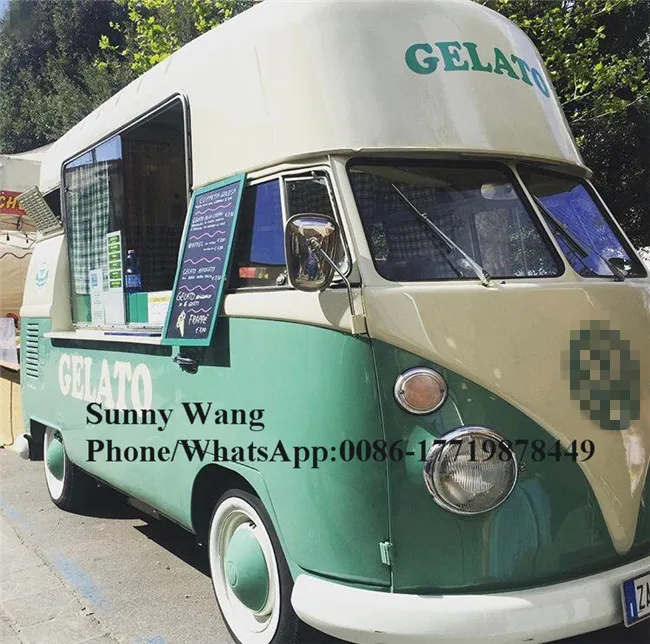 Уличная электрическая Мобильная тележка для еды с высокой крышей буксируемая