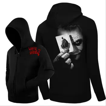 

Joker Heath Ledger Print Hoodeis Men Vintage Movie Batman 2 The Dark Knight Rises 2019 Winter Thick Sweatshirts Hoody Harajuku