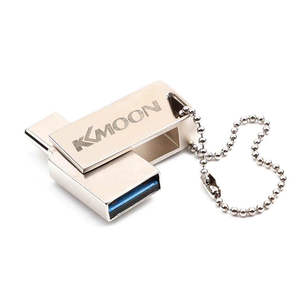 KKmoon USB Flash Drive USB3.0 Type-C Mini Portable U Disk 64GB Pendrives Pen Drive Silver for Phone PC Laptop