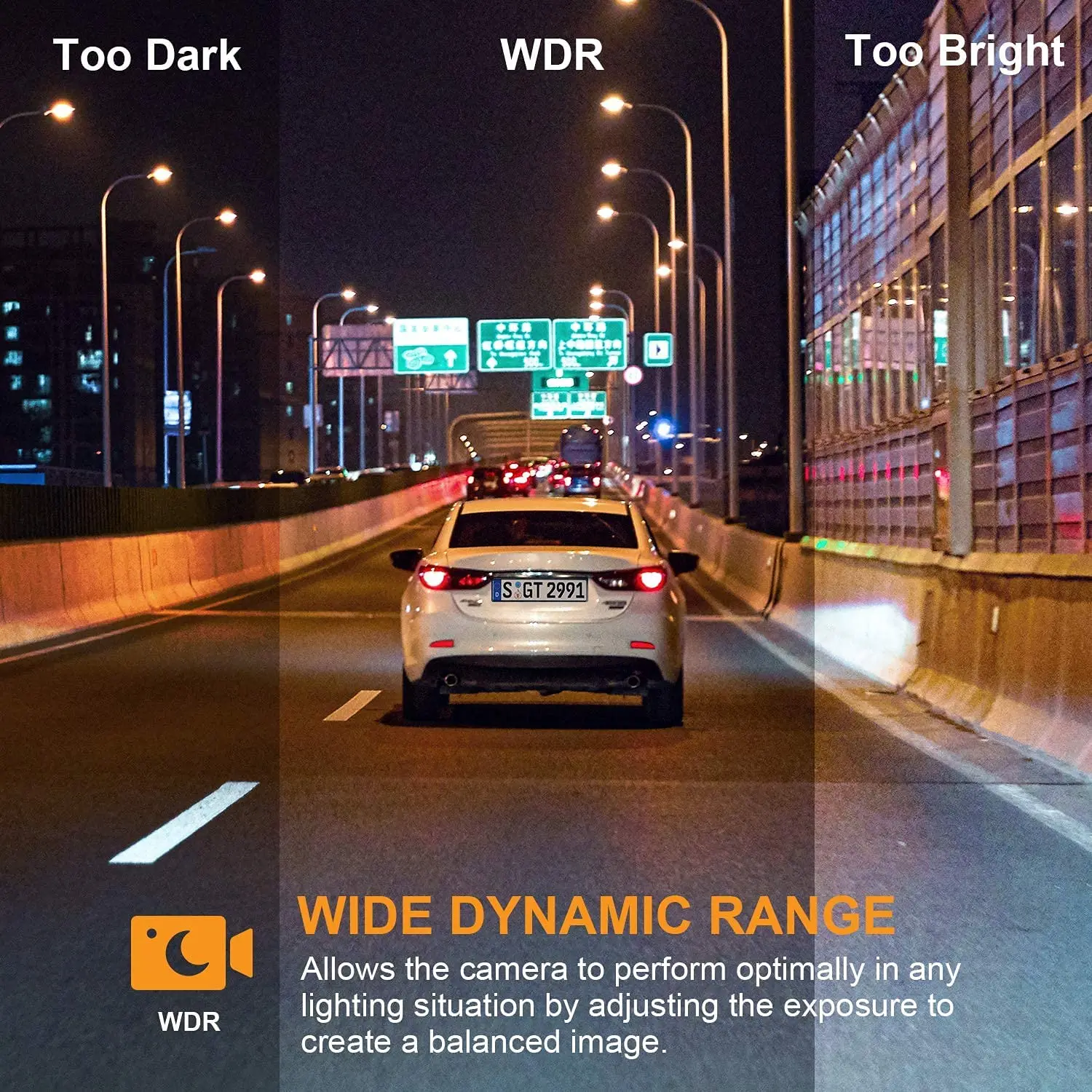 3 Channel Car DVR 3"LCD Dash cam 1080P+1080P+1080P Driving Recorder 8 Infrared Light Super Night Visioncar Camera WIFI/WDR/170˚