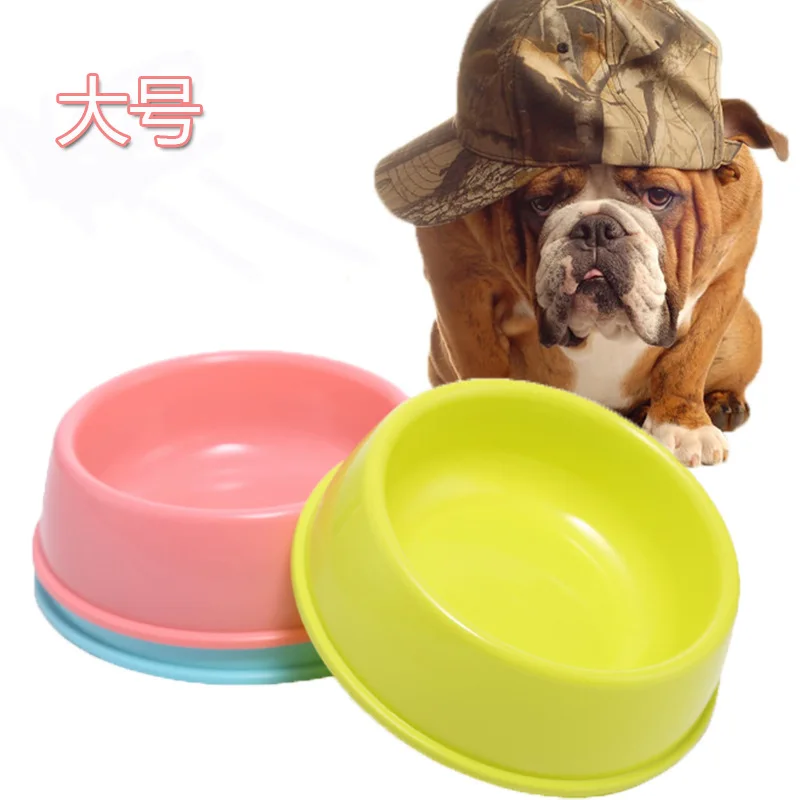 Manufacturers Direct Selling Dog Large Size Food Basin Dog Bowl Rice Bowl Dogs And Cats Supplies Single Bowl Candy-Colored Golde