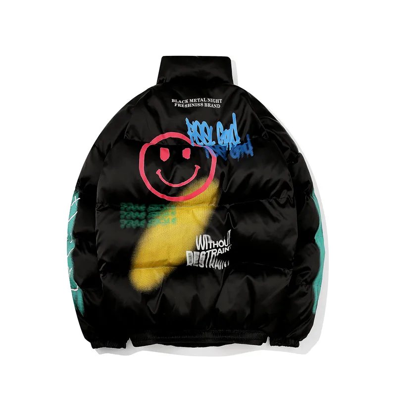 UNCLEDONJM Emojiparkas теплая зимняя куртка мужские модные парки верхняя одежда уличная