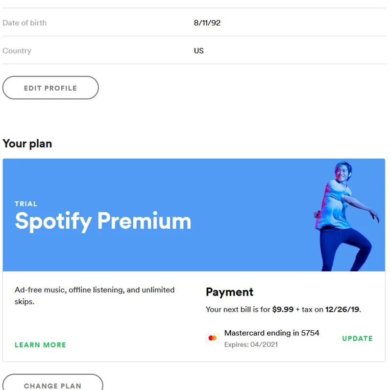 1 год гарантии частный Spotify Premium работает на ПК Смарт ТВ приставки Android IOS планшеты ПК слушать музыкальный плеер