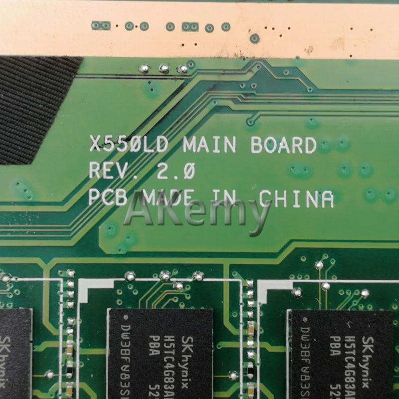 Akemy X550LA Laptop motherboard For Asus X550LA X550LD X550LC Y581L A550L R510L Y583L Test original mainboard 4G RAM I7-4500U