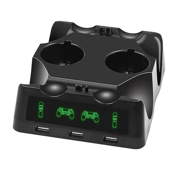 

Fast Multifunction Joystick Handle Portable Durable Travel USB Safe Home Charging Station Dock ABS Accessories Stable For PS4 VR