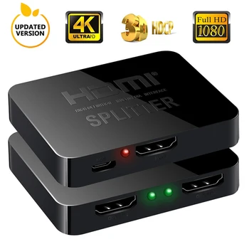 

HDMI Splitter 1 in 2 out 1080p 4K 1x2 HDCP Stripper 3D Switcher 2 Port Hub For HDTV DVD PS3 Xbox TV BOX Monitor