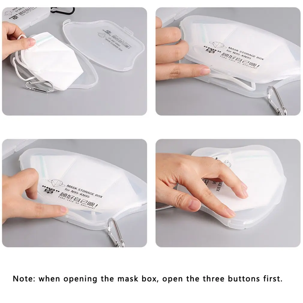 

Mask Storage Box mask holder Portable Dust-Proof Moisture-Proof Cleaning Children's Student Mask Box Transparent Plastic Box