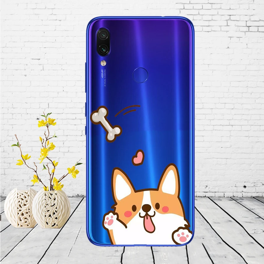 Чехол для Xiaomi Redmi Note 7, силиконовый чехол для Xiaomi Redmi Note 7, задняя крышка, чехол для Redmi Note 7, чехол для телефона - Цвет: C46