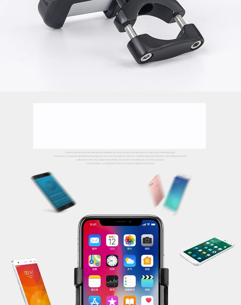 Universal Aluminum logo mobile phone holder Motorcycle Accessories For Honda CB125RCB 650R CB 650 CB250R CB300R CB500X CB650R