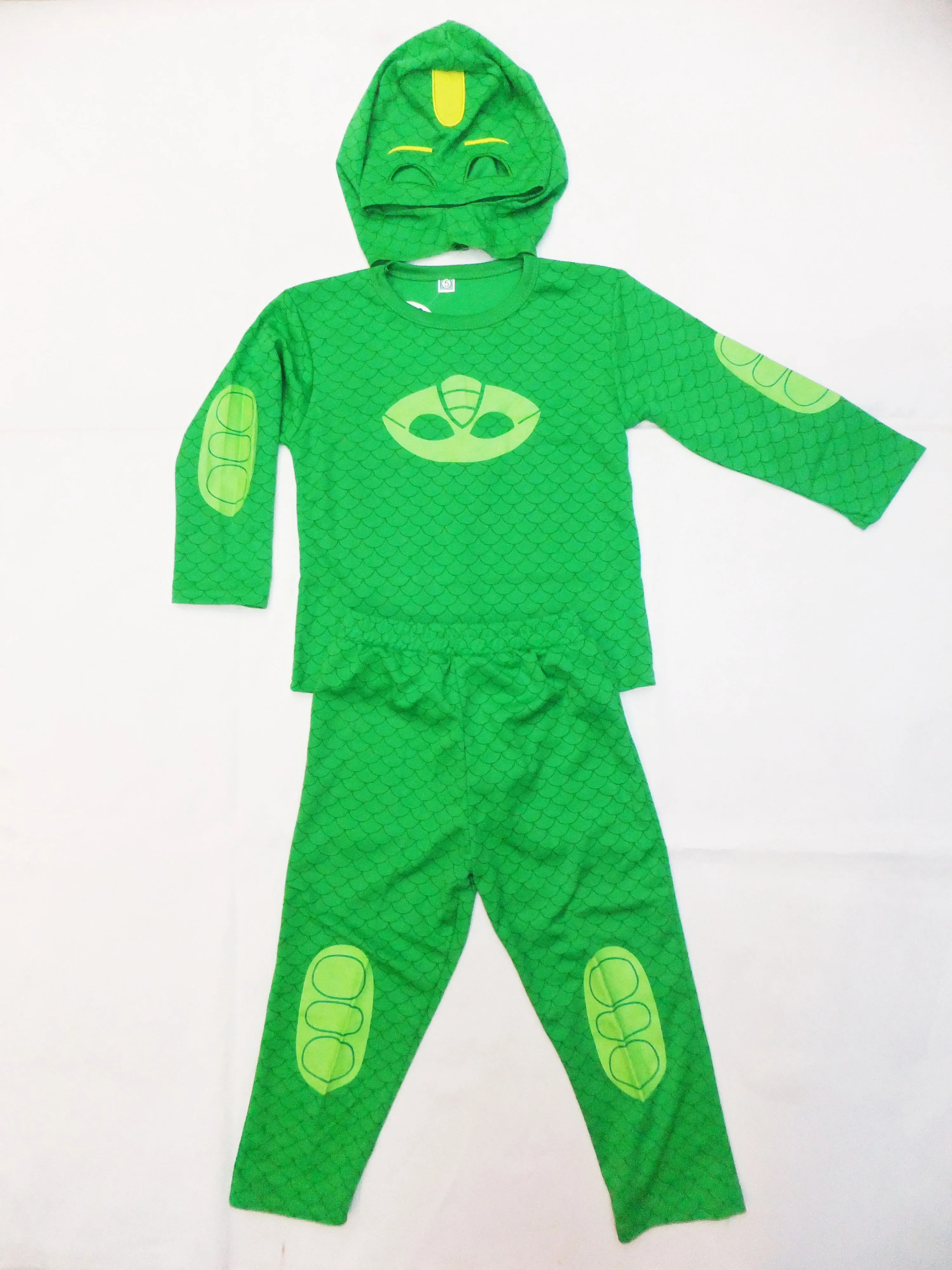 Beste Groothandel Halloween Kostuums Kinderen Kerst Kleding Groene Rollenspel Jongen Connor Amaya Cosplay Jas broek Masker