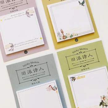 

30 Sheets Romantic Vintage Poetry Style Memo Pads Sticky Notes Planner Stationery Notepad