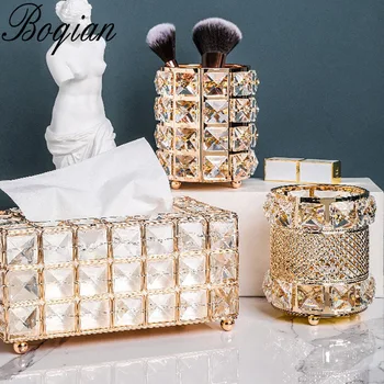 

BQAN New 1 Pc Diamond Nail Brush Holder Storage Case Bag Cosmetic Pen Organizer Shining Makeup Manicure Nail Art Tool Accessory