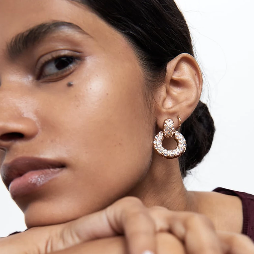 Серьги подвески Girlgo Za из органзы женские винтажные длинные металлические