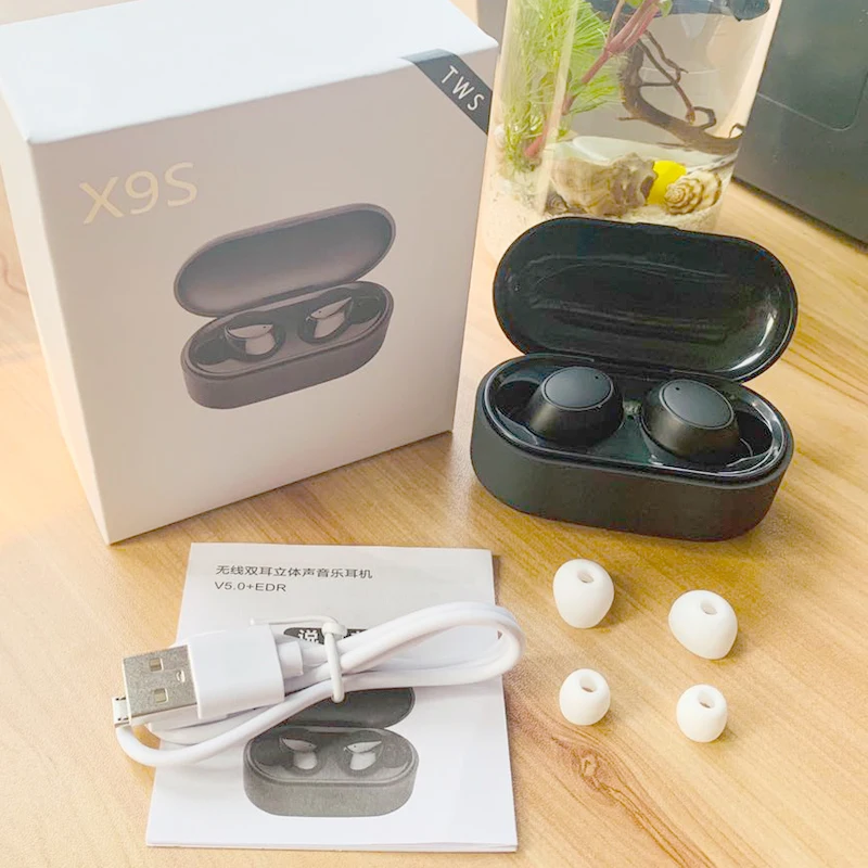 

X9S TWS Wireless Bluetooth Earphone Stereo Bass mi Air dots With Mic In Ear Handsfree Headphones For Xiaomi Redmi Huawei Honor