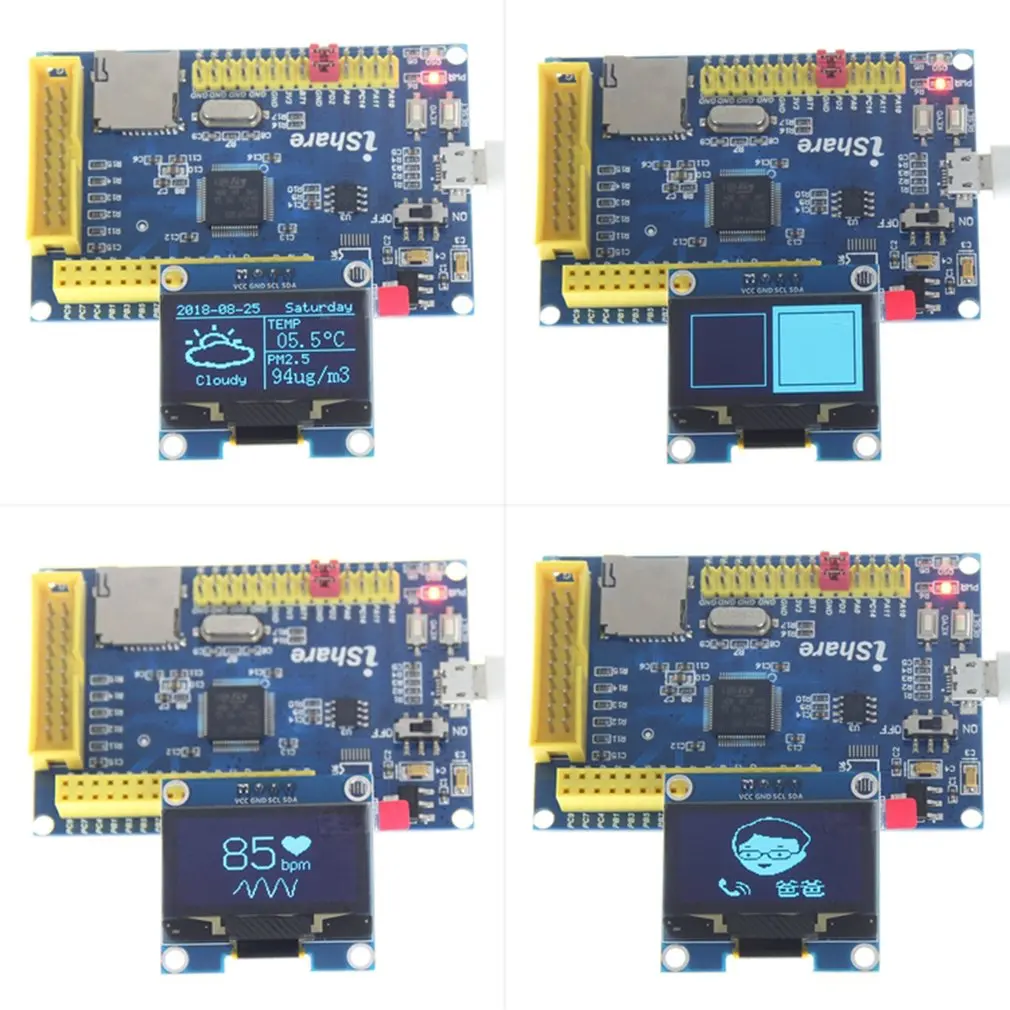 1 шт. 4PIN 1," O светодиодный модуль белый/синий цвет 128X64 1,3 дюймов O светодиодный ЖК-дисплей светодиодный Дисплей модуль 1,3" IIC I2C общаться