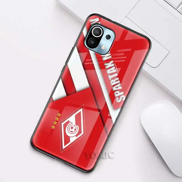 Russian Spartak Moscow Football Glass Case for Xiaomi Redmi Note 9S 8 K40 Mi 11 Poco X3 NFC 9 8T 9T 10T Pro 10 Lite Phone Cover T05