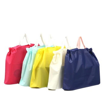

50PCS / LOT Clothing Store Shopping Bag Frosted Bundle Mouth Cosmetic Packaging Bag Portable Drawstring Plastic Bag
