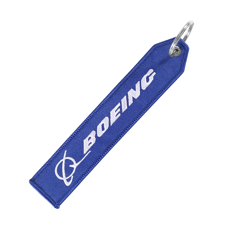 blue Remove Before Flight Boeing брелок вышивка нестандартные размеры Этикетки Авиации брелки для ключей для подарка OEM брелок для ключей Модные украшения - Цвет: blue