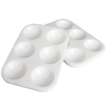 25 шт. инструмент для рисования крафт-пигмент DIY 6 хорошо краски Палитра Профессиональные чертежные товары для рукоделия прямоугольный поднос акварельные поддоны