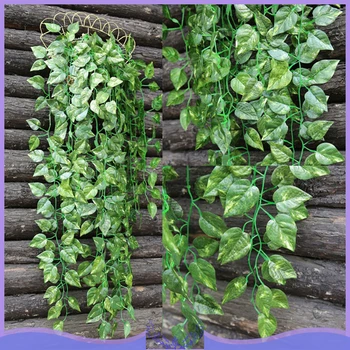 

10PCS artificial apple vine leaves vine artificial flowers for decoration Home Wedding Garden wall ceiling door lintel decor