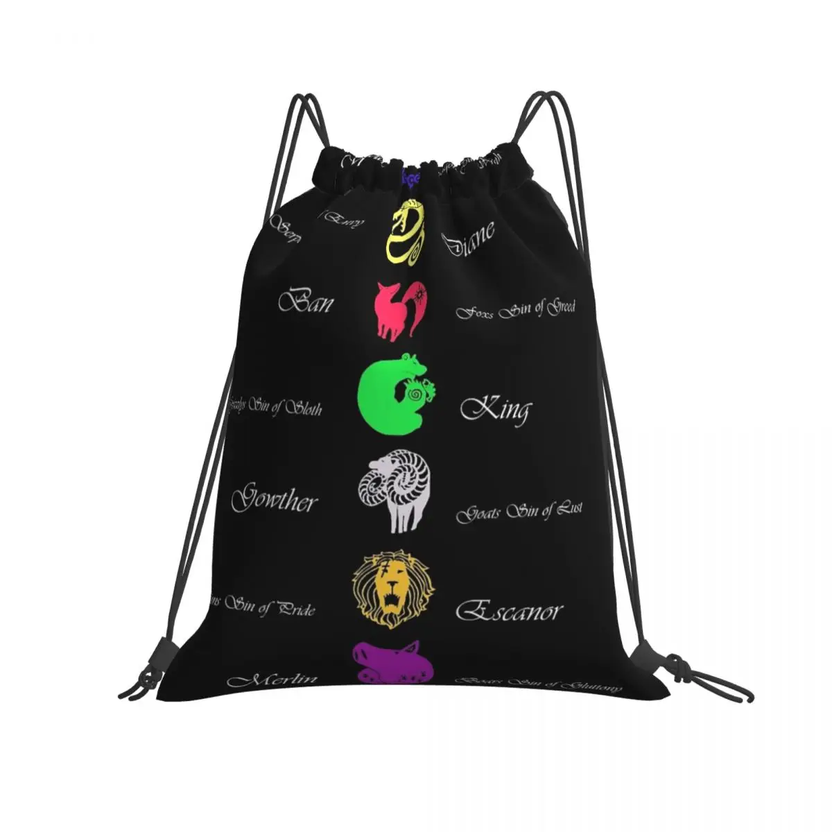 Seven Deadly Sins Backpacks Drawstring Bags Sport Bag Skull Custom Logo Shoe | Багаж и сумки