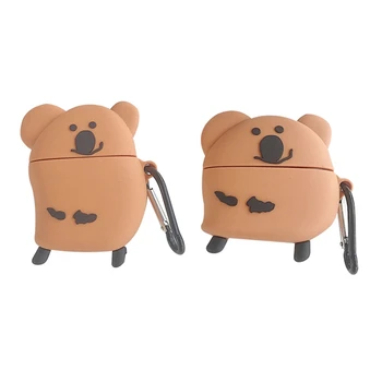 

1Pcs For Airpods1 2 Case Silicone 3D Koala Cartoon Cover For Apple AirPods Pro3 Cute Headphone Earphone Case With Hook