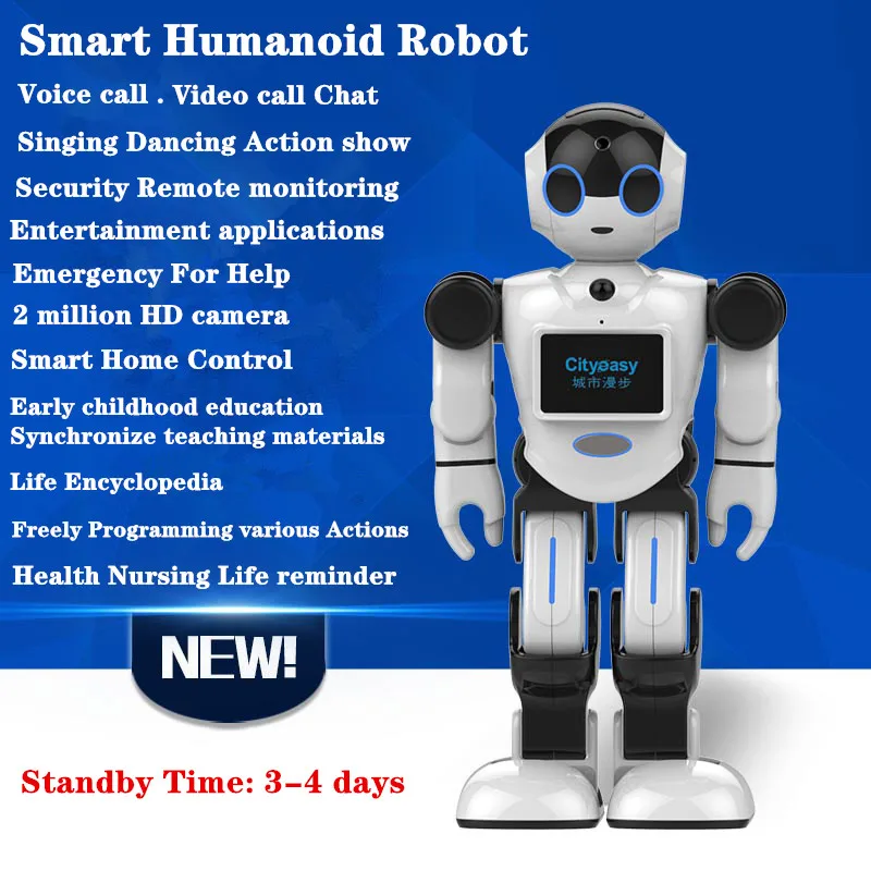New 2Million Camera Smart Robot Voice Control interactive Robot Children's Educational Robots Learning Machine Robots Toys gifts