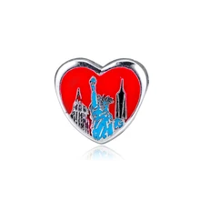 CKK New York City Charms 925 Fit Pandora Браслеты из стерлингового серебра Шарм бусины для бусина для изготовления украшений Bijoux