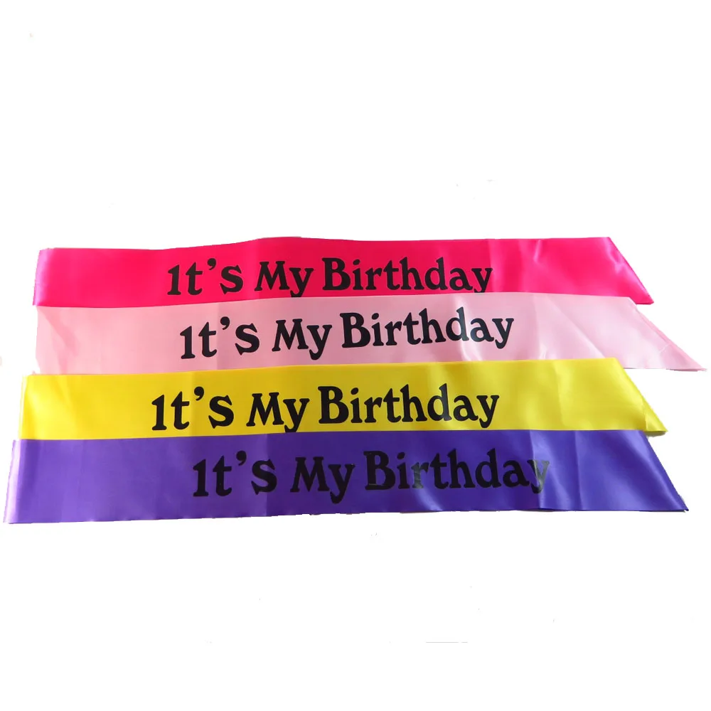 Black Birthday Princess Party Sash Celebration Birthday Cheap Sashes Gift 
