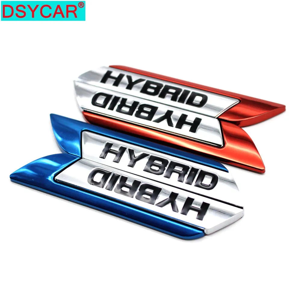 DSYCAR 1Pair Personalized 3D Car Stickers Metal HYBRID Badge Decoration Univesal For Most Cars | Автомобили и мотоциклы