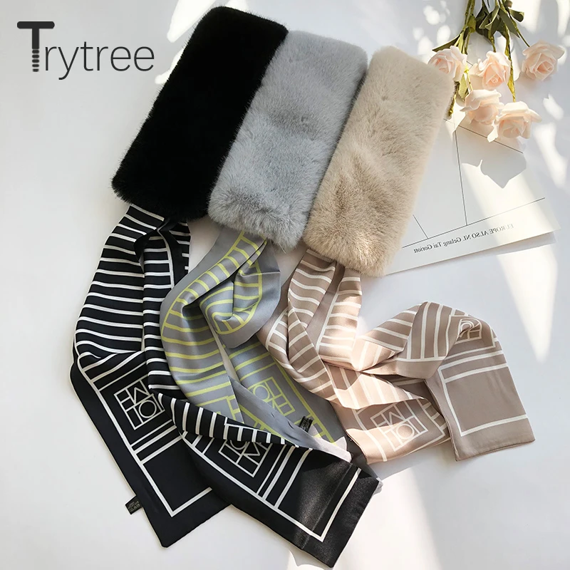 Trytree, осенне-зимний женский Повседневный Шарф, пэтчворк, сплошной, 5 цветов, модный, милый, с бантом, универсальный, стильный, сохраняющий тепло шарф