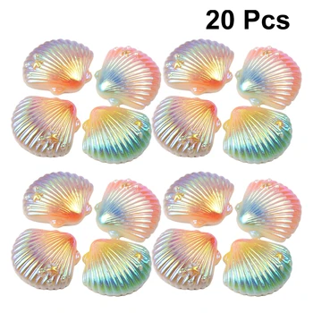 

20Pcs DIY Sea Shels Scallop Shell Pendants Beach Craft Natural Sea Shell Craft Decoration DIY Handmade Accessories