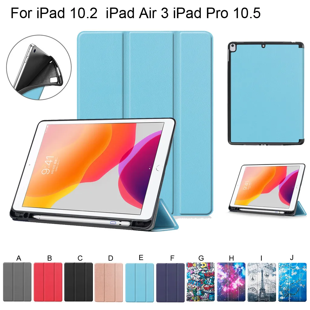 ZGPAX чехол для планшетов для iPad 10,2 Air 3 Pro 10,5 чехол с карандашом противоударный Роскошный кожаный чехол-подставка водонепроницаемый