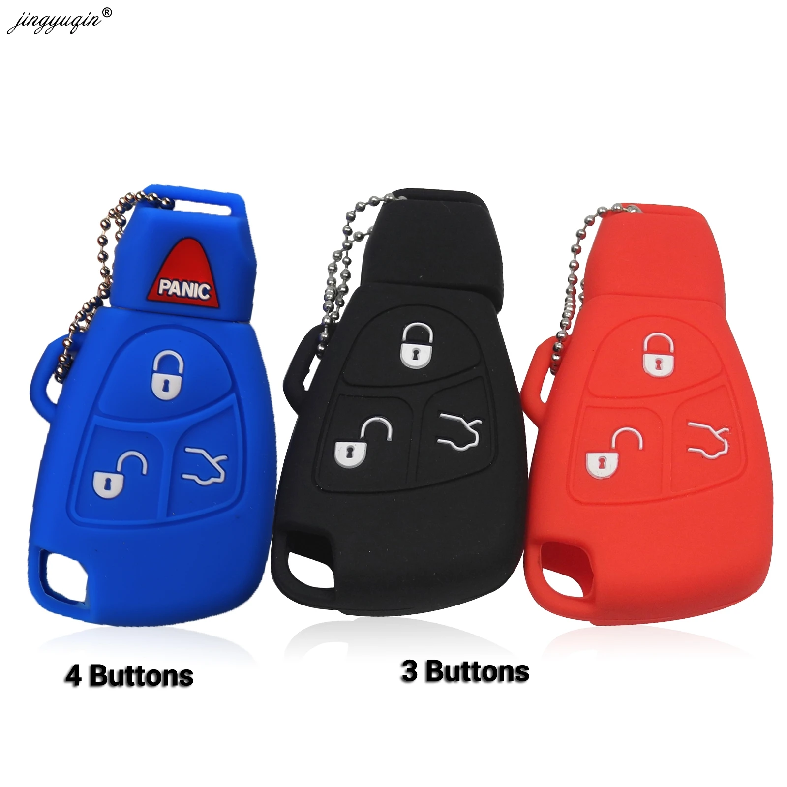 Jingyuqin-custodia-in-Silicone-per-Mercedes-Benz-B-C-E-ML-S-CLK-CL-3-4.jpg Keyforkess custodia in Silicone per Mercedes Benz B C E ML S CLK CL 3/4 pulsanti custodia in gomma per telecomando - Jingyuqin custodia in Silicone per Mercedes Benz B C E ML S CLK CL 3 4