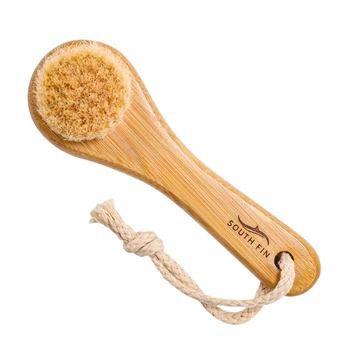 

Dry Skin Facial Cleansing Brush Face Brush Bristle Wood Face Exfoliating Scrub Cleaner Massager 5.4" long
