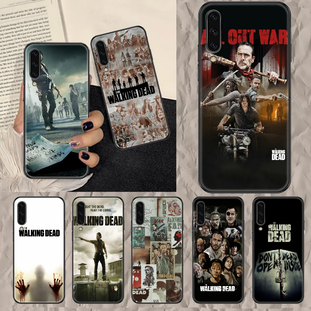 Чехол Ходячие мертвецы для телефона Samsung Galaxy A 3 5 7 8 10 20 21 30 40 50 51 70 71 E S 2016 2018 4G черный