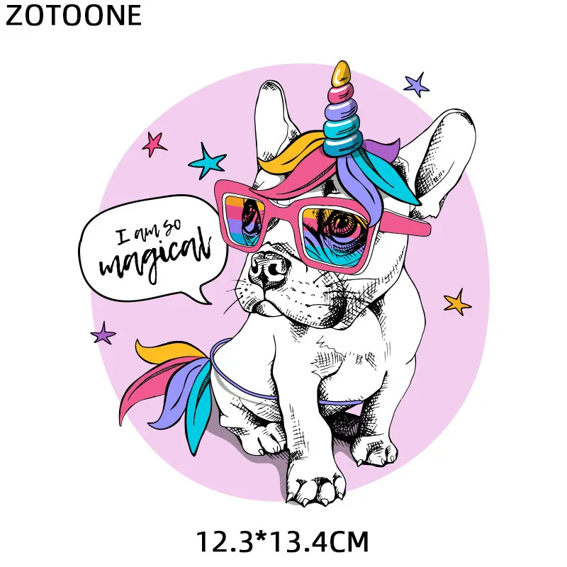 ZT1383 ZOTOONE Мультяшные наклейки с животными для железной передачи одежды DIY аксессуары футболки Платья моющиеся теплопередачи H - Цвет: ZT1383