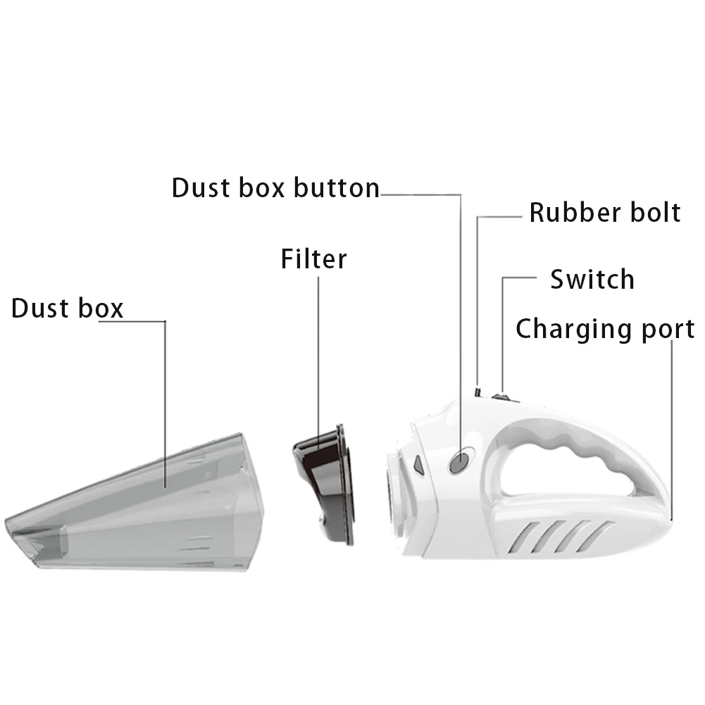 Portable Cleaning Accessories Wet And Dry Dust Collector Cordless Strong Suction Vacuum Cleaner Car Home Handheld Wireless