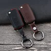 Car Leather Key Cover Case for Skoda Octavia 1 2 3 A5 A7 Superb A7 Kodiaq Karoq 2017 Rapid Yeti Fabia For SEAT Ibiza Leon Cuptra ► Photo 3/6