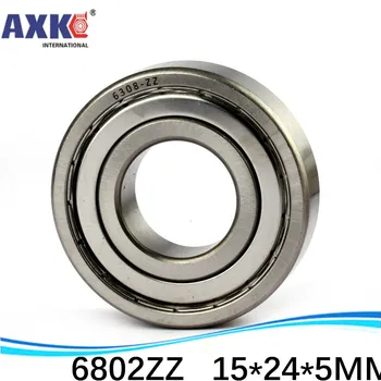 

AXK Free Shipping Thin Wall Deep Groove Ball Bearing Sale Price 500pcs 6802ZZ 15*24*5 Mm Inch Bearing Steel Ra 0.8 * ABEC-1 Z2